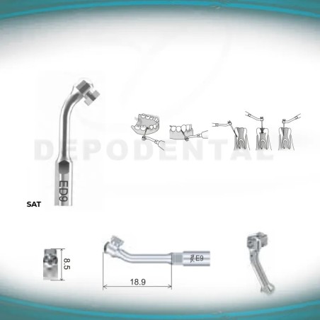 Punta ultrasonidos ED9 tratamiento de caries