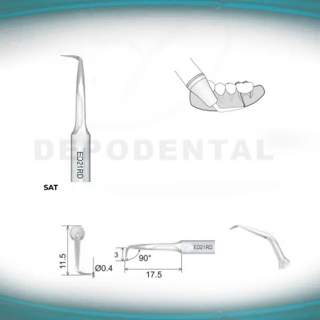 Puntas Ultrasonidos Endo Woodpecker E21RD