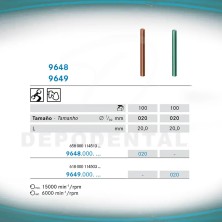 Pulidores para metal y prótesis coladas sobre modelo 9648.0