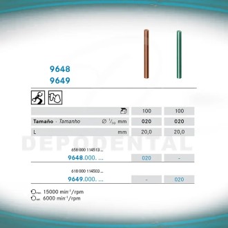 Pulidores para metal y prótesis coladas sobre modelo 9648.0