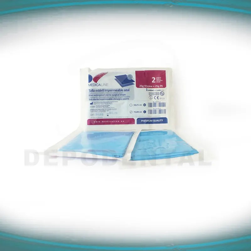 Tallas Esteril Azul L 75X90Cm 25+25G. Visc.Pe 50U de MEDICALINE