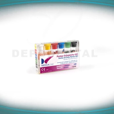 Puntas gutapercha Medicaline surtido color 15-40 120ud