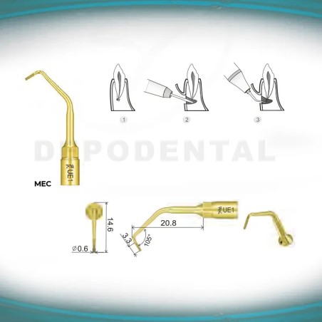 Puntas Cirugía UE1 Woodpecker para endodoncia diamantada