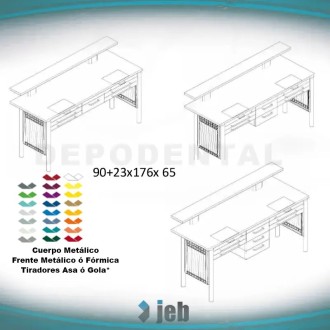 mesa laboratorio KAPPA dos puestos