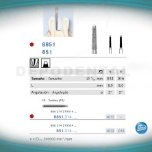 Fresas Diamante 851 Komet endodoncia