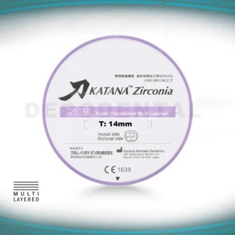 KATANA Zirconia STML Discos Cad-Cam Noritake T14mm