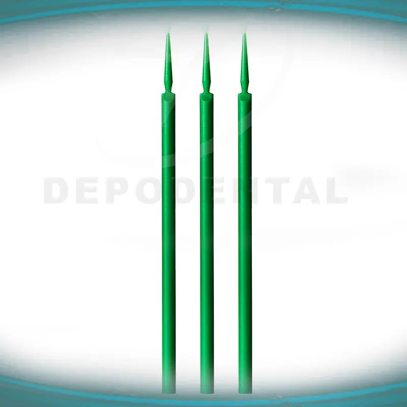 Micro-pinceles aplicadores desechables FINOS color verde claro