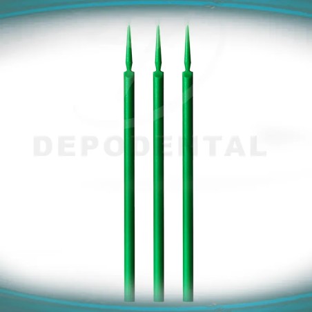 Micro-pinceles aplicadores desechables FINOS color verde claro